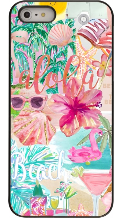 Coque iPhone 5/5s / SE (2016) - Preppy Collage Aloha