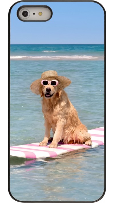 Coque iPhone 5/5s / SE (2016) - Summer Dog on Paddle