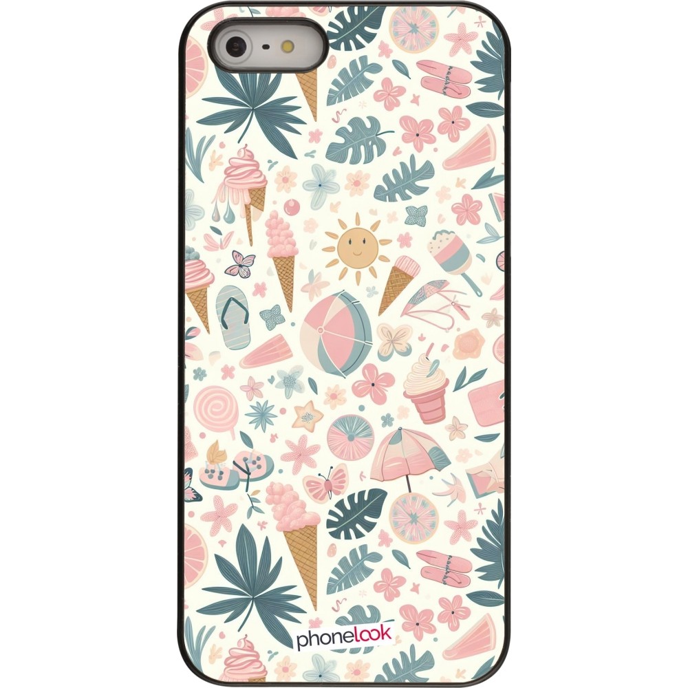 Coque iPhone 5/5s / SE (2016) - Summer Pink Pattern