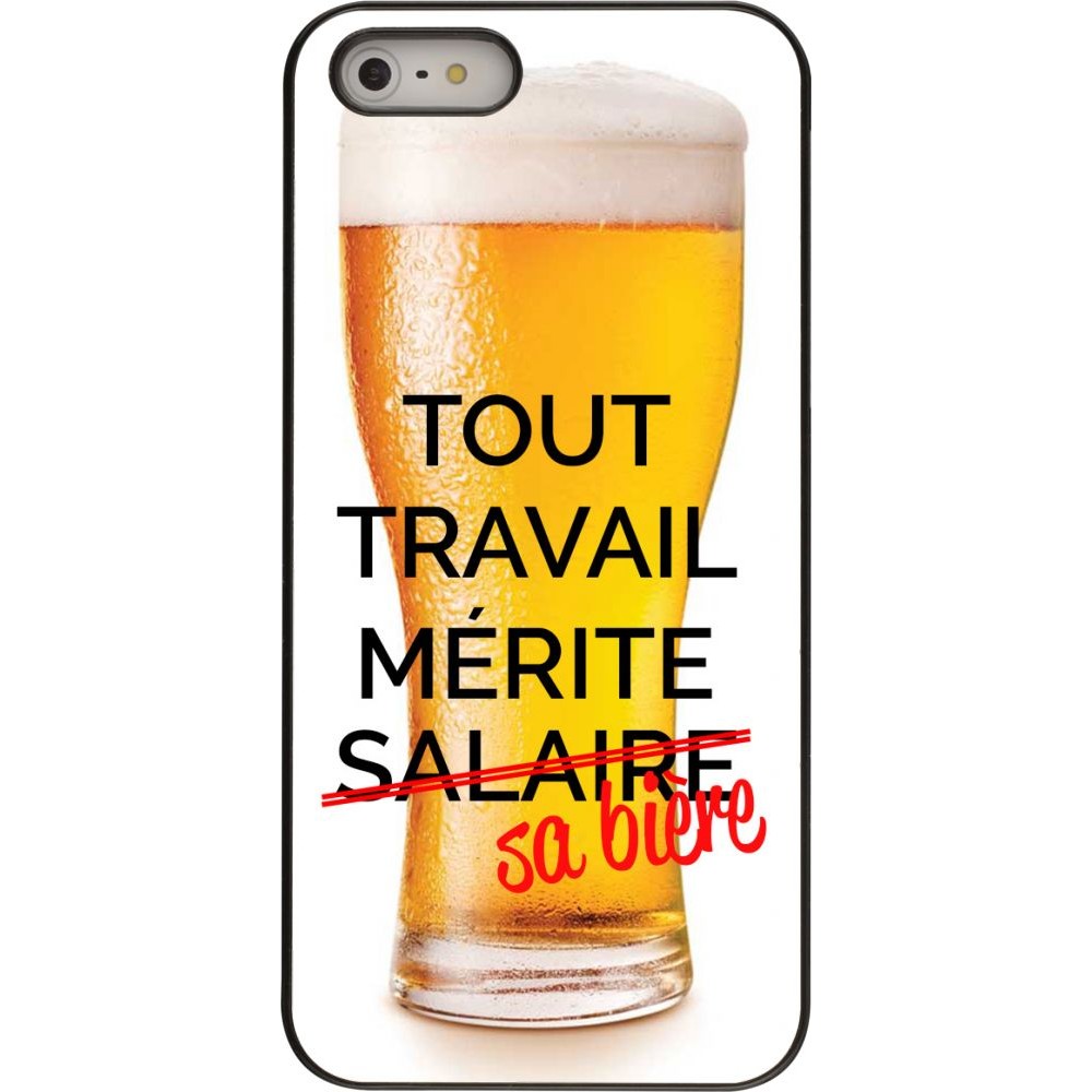 Coque iPhone 5/5s / SE (2016) - Tout travail mérite sa bière