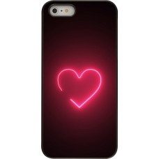 Coque iPhone 5/5s / SE (2016) - Valentine 2023 single neon heart