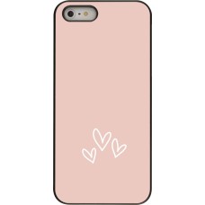 Coque iPhone 5/5s / SE (2016) - Valentine 2023 three minimalist hearts