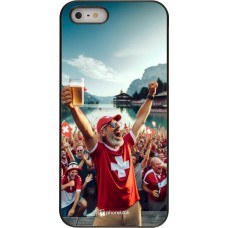 iPhone 5/5s / SE (2016) Case Hülle - Schweizer Sieg Fanzone Euro 2024