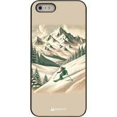 Coque iPhone 5/5s / SE (2016) - Vintage Ski Mountain