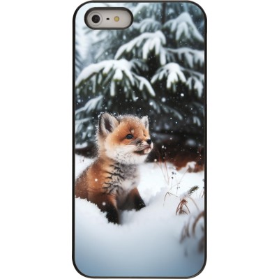 Coque iPhone 5/5s / SE (2016) - Noël 2023 Renardeau sapin