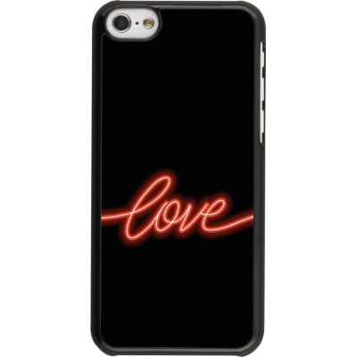 Coque iPhone 5c - Valentine 2023 neon love