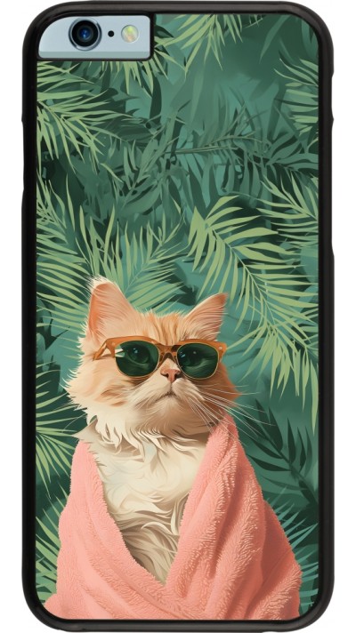 Coque iPhone 6/6s - Cat Summer Palms