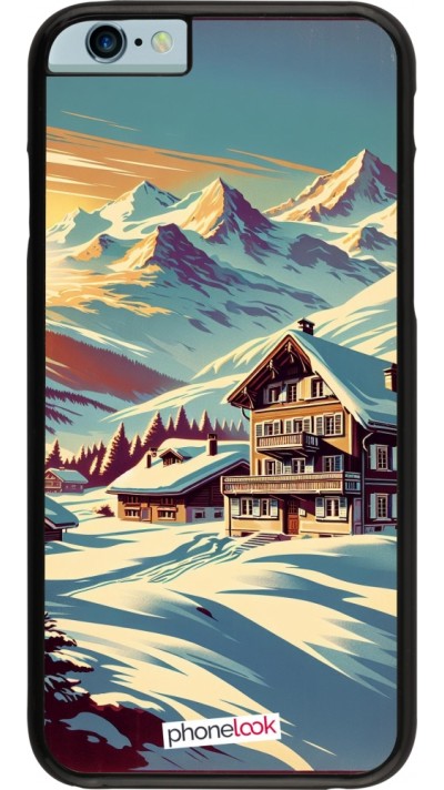 Coque iPhone 6/6s - Chalet montagne enneigée