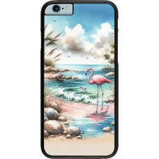 Coque iPhone 6/6s - Flamant rose aquarelle