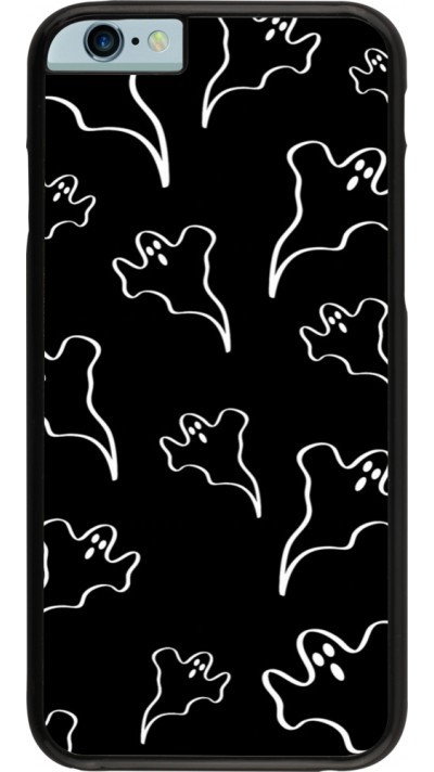 Coque iPhone 6/6s - Halloween 2024 black and white ghosts