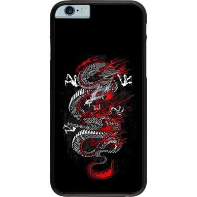 Coque iPhone 6/6s - Japanese style Dragon Tattoo Red Black