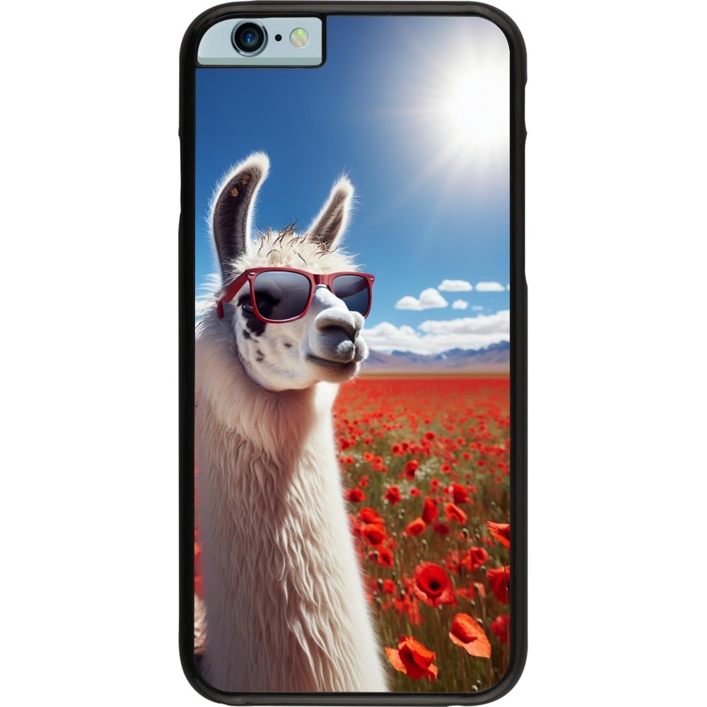 Coque iPhone 6/6s - Lama Chic en Coquelicot