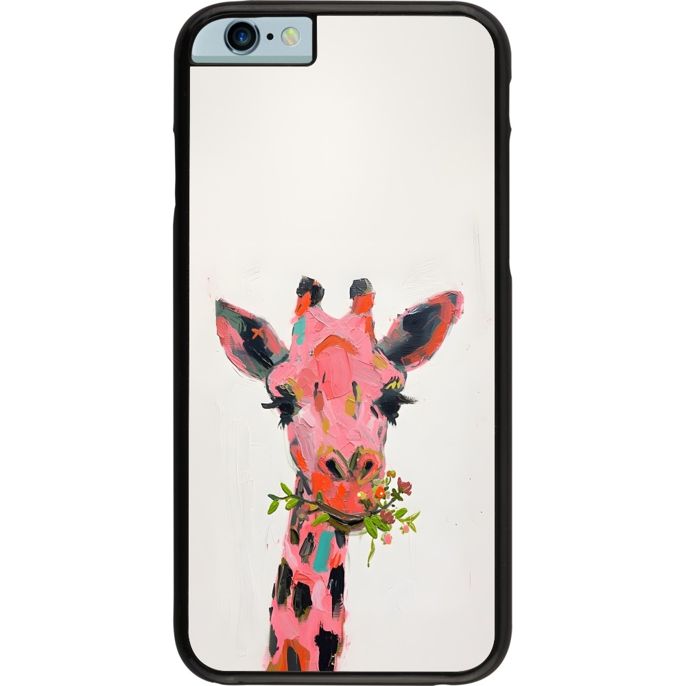 Coque iPhone 6/6s - Pink Girafe Paint