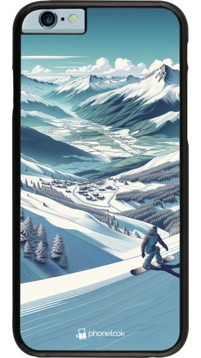 Coque iPhone 6/6s - Snowboarder Montagne