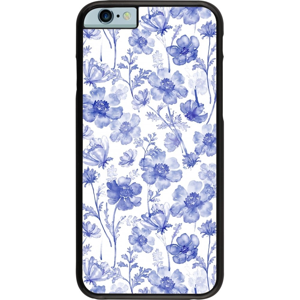 Coque iPhone 6/6s - Spring 23 watercolor blue flowers