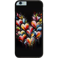 Coque iPhone 6/6s - Valentine 2024 Coeur Noir Abstrait