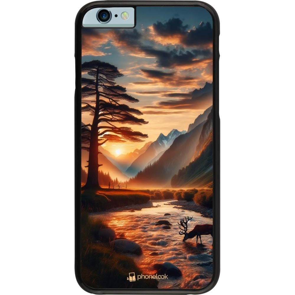 Coque iPhone 6/6s - Valley Sunset Deer Tree