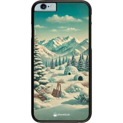 Coque iPhone 6/6s - Vintage Snowy Mountain Igloo