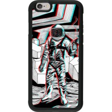 Coque iPhone 6/6s - Silicone rigide noir Anaglyph Astronaut