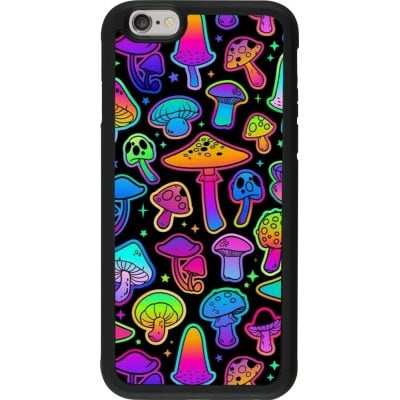 Coque iPhone 6/6s - Silicone rigide noir Autumn 2024 magic mushrooms