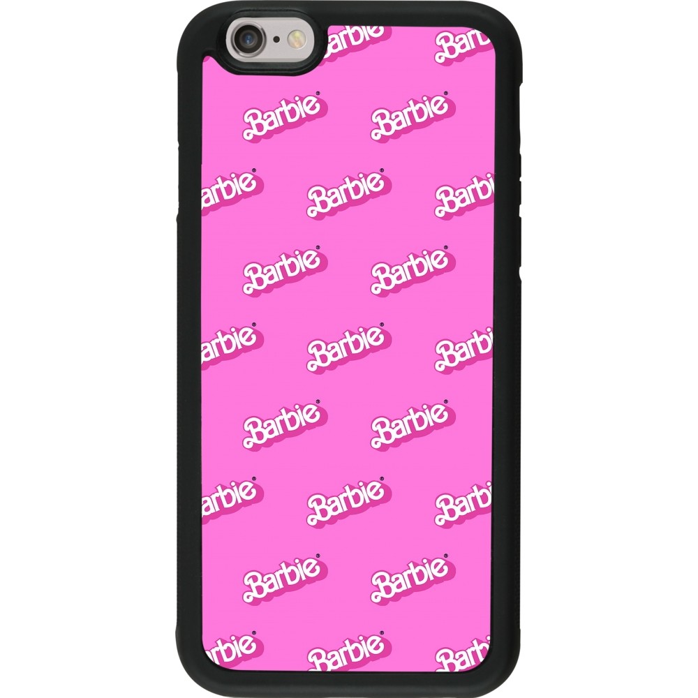 Coque iPhone 6/6s - Silicone rigide noir Barbie Pattern