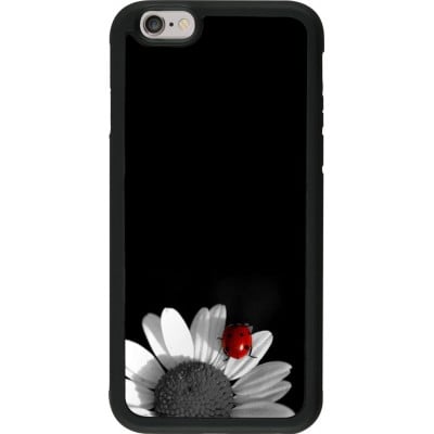 Coque iPhone 6/6s - Silicone rigide noir Black and white Cox