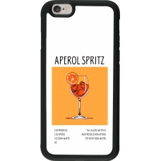 Coque iPhone 6/6s - Silicone rigide noir Cocktail recette Aperol Spritz