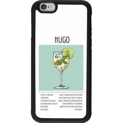 Coque iPhone 6/6s - Silicone rigide noir Cocktail recette Hugo