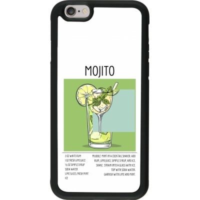 Coque iPhone 6/6s - Silicone rigide noir Cocktail recette Mojito