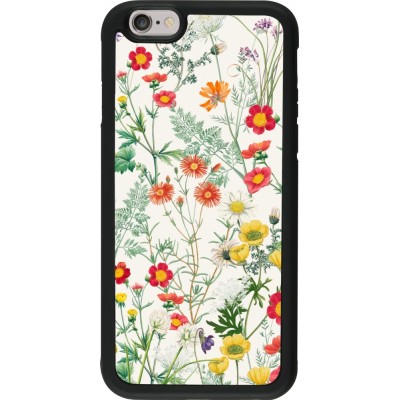 Coque iPhone 6/6s - Silicone rigide noir Flora Botanical Wildlife