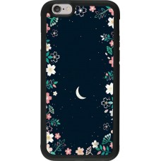 Coque iPhone 6/6s - Silicone rigide noir Flowers space