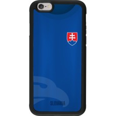 Coque iPhone 6/6s - Silicone rigide noir Maillot de football Slovaquie