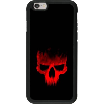 Coque iPhone 6/6s - Silicone rigide noir Halloween 2023 scary skull