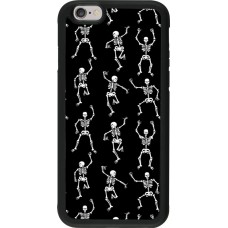 Coque iPhone 6/6s - Silicone rigide noir Halloween 2024 dancing skeleton