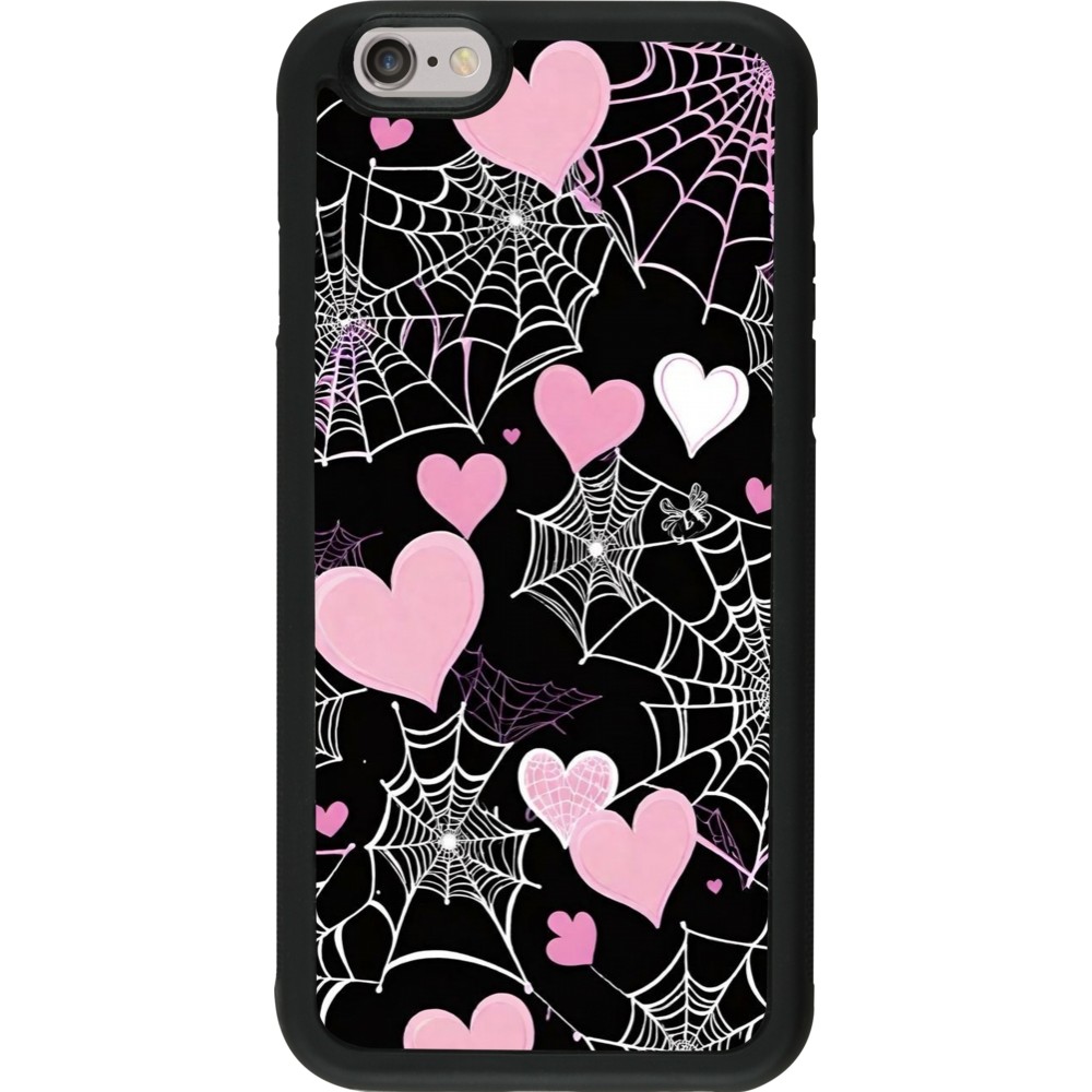 Coque iPhone 6/6s - Silicone rigide noir Halloween 2024 girly