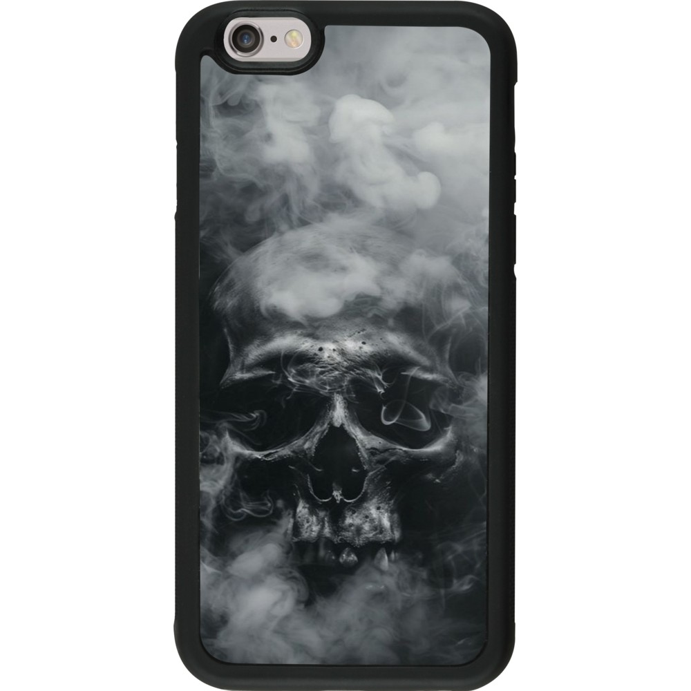 Coque iPhone 6/6s - Silicone rigide noir Halloween 2024 smoky skull