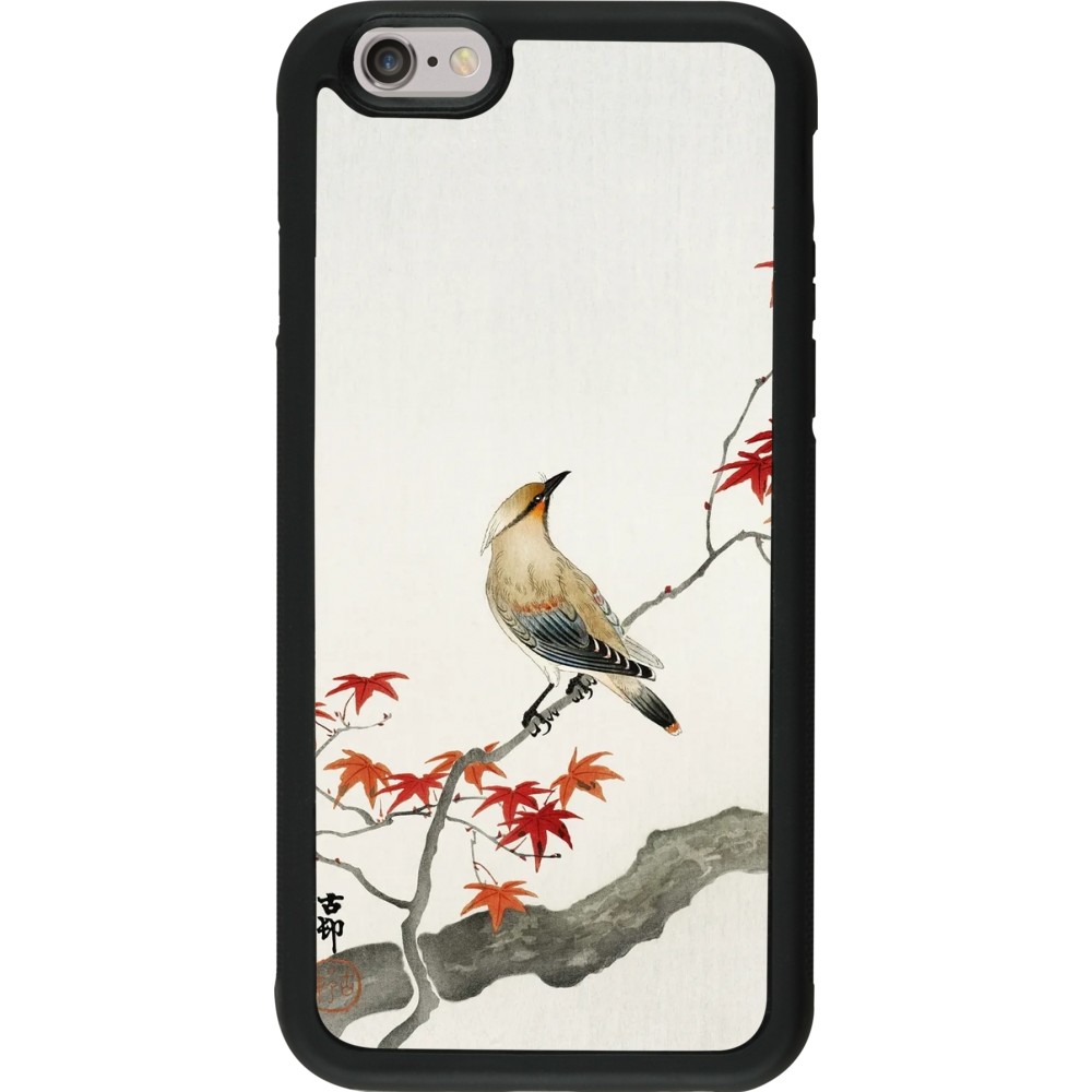 Coque iPhone 6/6s - Silicone rigide noir Japanese Bird