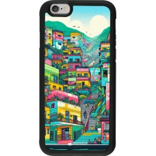 Coque iPhone 6/6s - Silicone rigide noir Medellin Comuna 13 Art