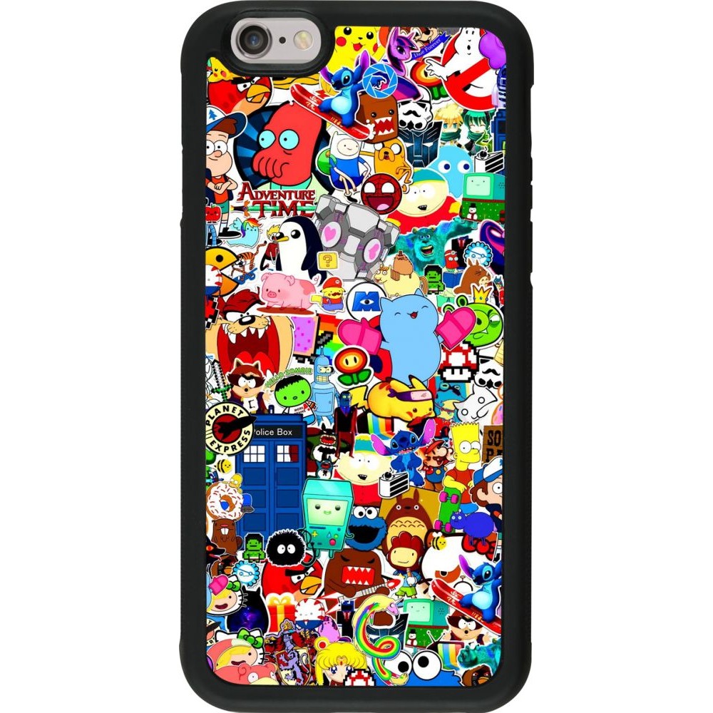 Coque iPhone 6/6s - Silicone rigide noir Mixed cartoons