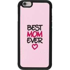 Coque iPhone 6/6s - Silicone rigide noir Mom 2023 best Mom ever pink