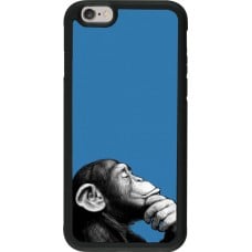 Coque iPhone 6/6s - Silicone rigide noir Monkey Pop Art