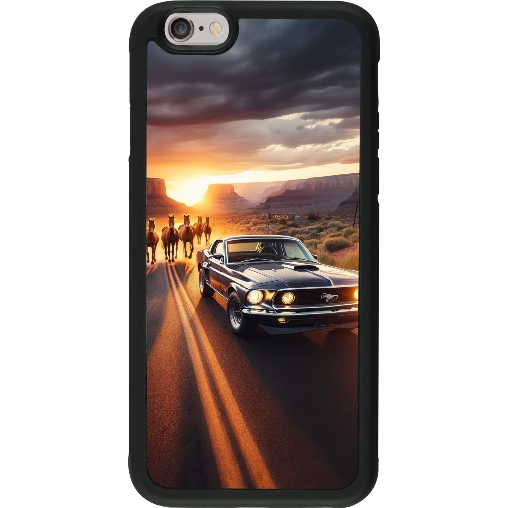 Coque iPhone 6/6s - Silicone rigide noir Mustang 69 Grand Canyon