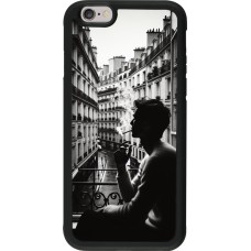 Coque iPhone 6/6s - Silicone rigide noir Parisian Smoker