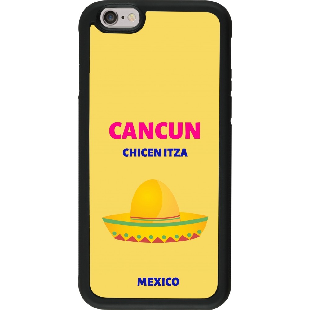 Coque iPhone 6/6s - Silicone rigide noir Pop Summer Destination Cancun