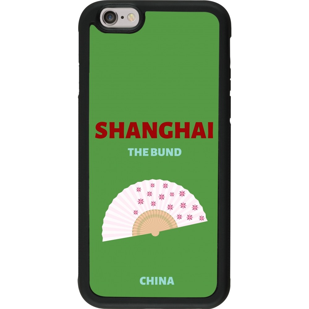 Coque iPhone 6/6s - Silicone rigide noir Pop Summer Destination Shanghai