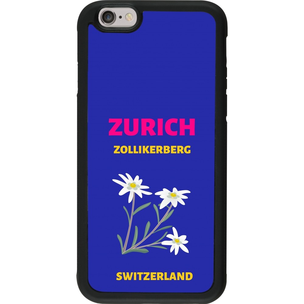 Coque iPhone 6/6s - Silicone rigide noir Pop Summer Destination Zurich