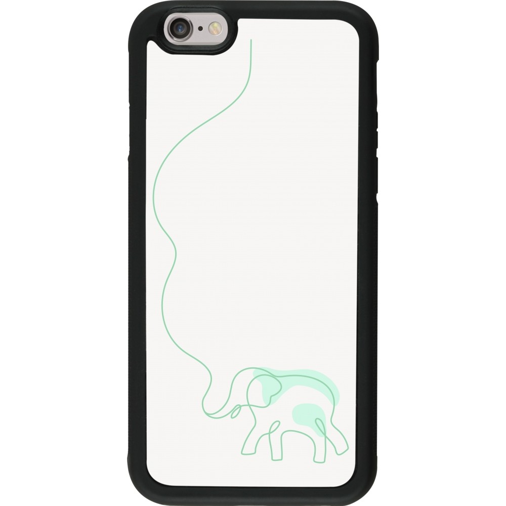 Coque iPhone 6/6s - Silicone rigide noir Spring 23 baby elephant