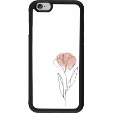 Coque iPhone 6/6s - Silicone rigide noir Spring 23 minimalist flower