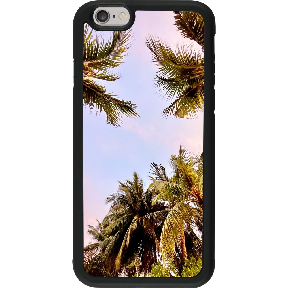 Coque iPhone 6/6s - Silicone rigide noir Summer 2023 palm tree vibe