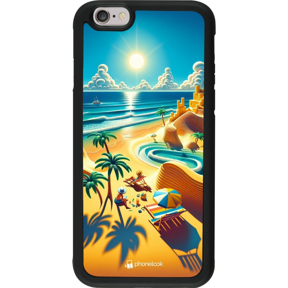 Coque iPhone 6/6s - Silicone rigide noir Sunset Breeze